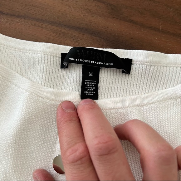 White House Black Market Knit Tank Midi Dress in white - Picture 8 of 11